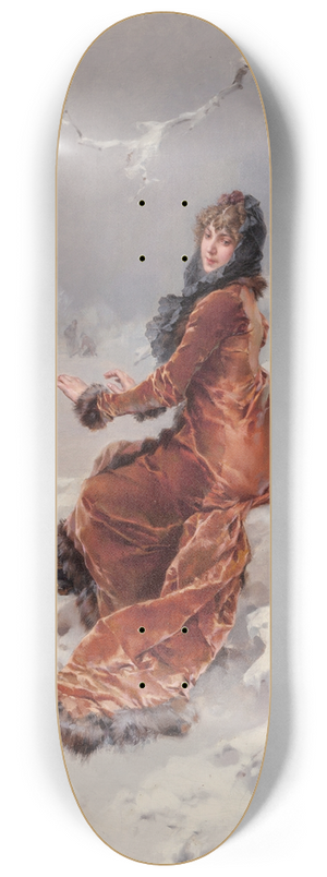 Frederik Hendrik Kaemmerer - By the Skating Pond 8.25 inch art skate deck