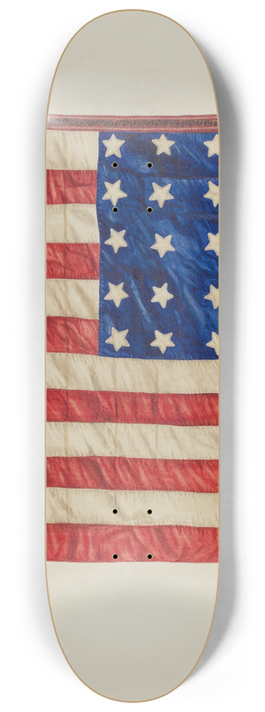 Fred Hassebrock - Quilt  Top Star and Flag Design 8.25 inch art skate deck