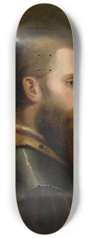 Friedrich von Amerling - Head Study of a Man 8.25 inch art skate deck