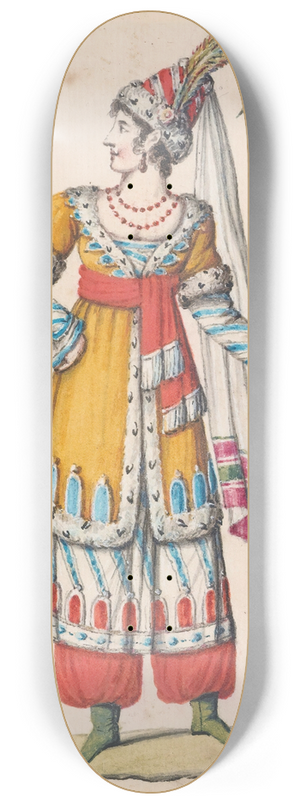 French School - Oriental Costumes 3 8.25 inch art skate deck