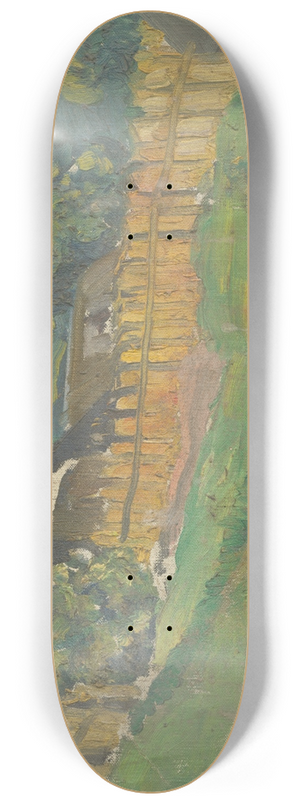 Frida Konstantin - Study of a Landscape with a House 8.25 inch art skate deck