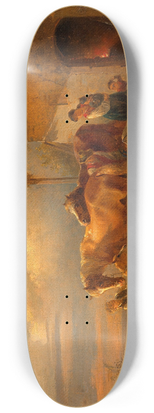 Friedrich August Matthias Gauermann - Dorfschmiede 8.25 inch art skate deck