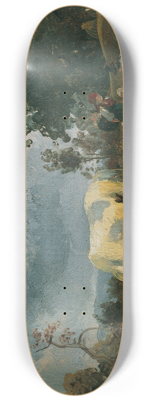 Friedrich August Matthias Gauermann - Ein Schimmel auf der Heide 8.25 inch art skate deck