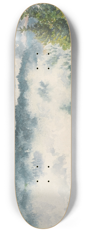 Friedrich Carl von Scheidlin - Mountain Landscape in Mist 8.25 inch art skate deck