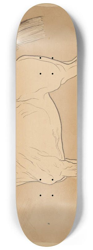 Friedrich Carl von Scheidlin - Study of a Horse II. 8.25 inch art skate deck