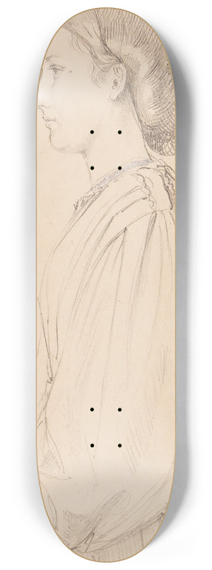 Friedrich Eduard Meyerheim - Junge Frau im Profil 8.25 inch art skate deck