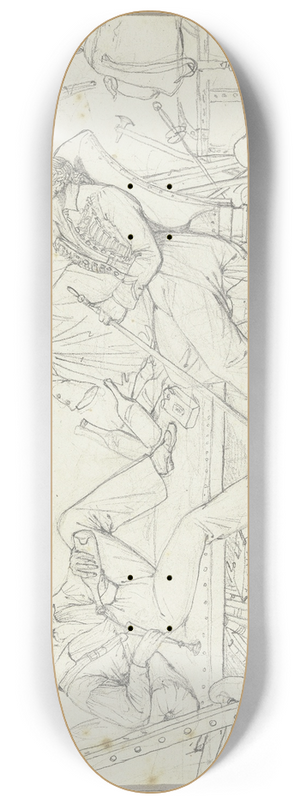 Friedrich Mosbrugger  - Two art students 8.25 inch art skate deck