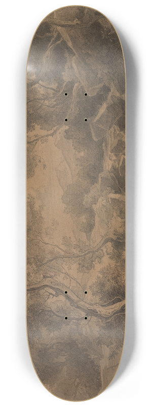 Friedrich Preller the Elder - Landscape 8.25 inch art skate deck