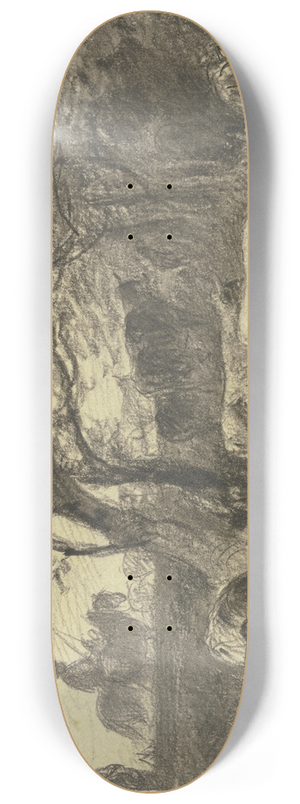 Friedrich Voltz - Cows drinking 8.25 inch art skate deck