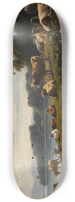 Friedrich Voltz - Khe am Seeufer 8.25 inch art skate deck