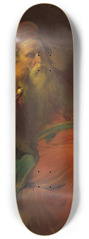 Friedrich von Amerling - Scholar in his study 8.25 inch art skate deck
