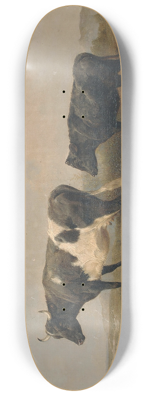 Friedrich Wilhelm Keyl - Cow And Calf 8.25 inch art skate deck
