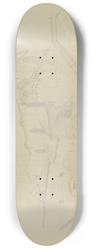 Friedrich Wilhelm Ludwig - S. Francesco in Assisi 8.25 inch art skate deck