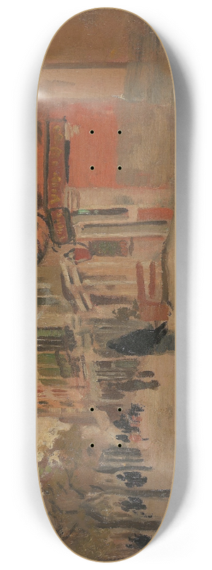 Frits Thaulow - Street in Venice 8.25 inch art skate deck