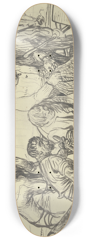 Fritz Boehle - Fishermen working 8.25 inch art skate deck
