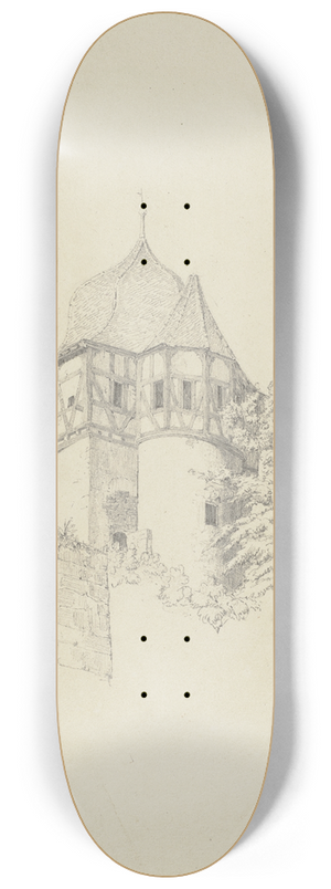Friedrich Wilhelm Ludwig - Fausttrmchen am Kloster Maulbronn 8.25 inch art skate deck Friedrich Wilhelm Ludwig - Fausttrmchen am Kloster Maulbronn 8.25 inch art skate deck