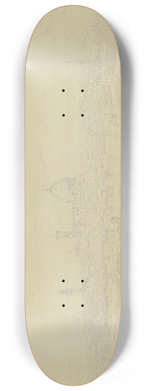 Friedrich Wilhelm Ludwig - Florenz von S. Miniato al Monte aus gesehen 8.25 inch art skate deck