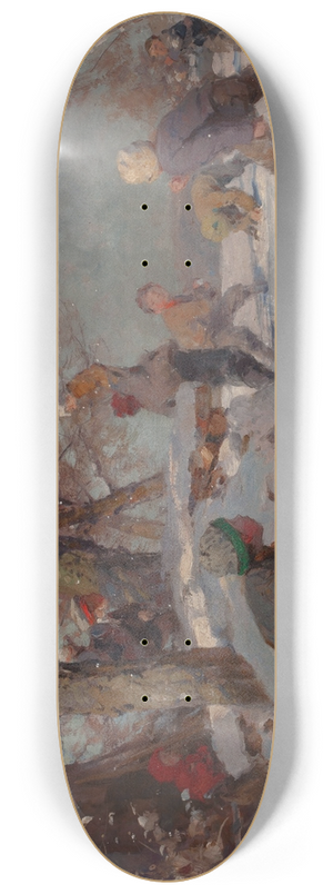 Fritz Freund - The Snowball Fight 8.25 inch art skate deck