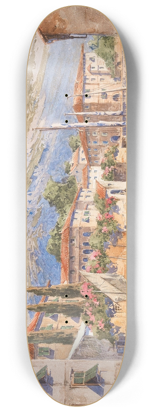 Fritz Lach - A motif from Torbole 8.25 inch art skate deck