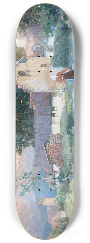 Fritz Lach - A motif Motiv from Garsten 8.25 inch art skate deck