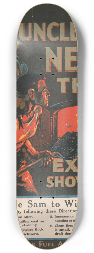 F. Sindelar - Uncle Sam needs that extra shovelful 8.25 inch art skate deck