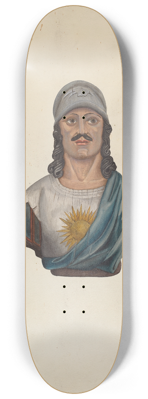 F.W. Powell - Figurehead  Warrior with Helmet 8.25 inch art skate deck