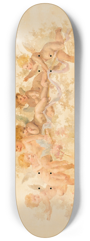 Gabriel von Max - Putto 8.25 inch art skate deck