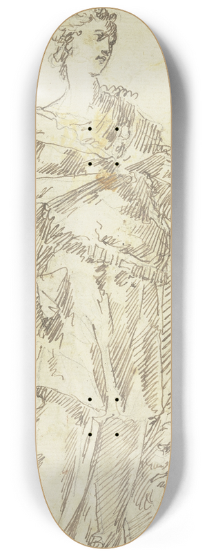 Gaspare Diziani - Allegorische Frauenfigur 8.25 inch art skate deck