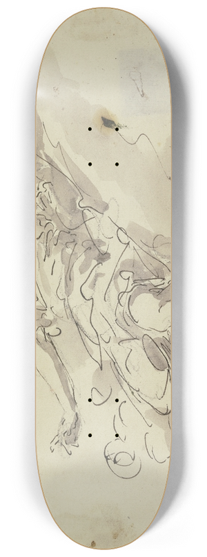 Gaspare Diziani - Angel on a cloud 8.25 inch art skate deck