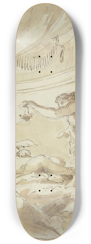 Gaspare Diziani - Cupid and Psyche 8.25 inch art skate deck