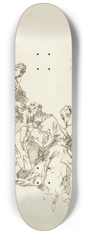 Gaspare Diziani - Madonna von zwei Heiligen verehrt 8.25 inch art skate deck