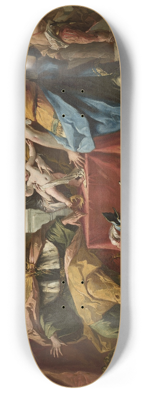 Gaspare Diziani - Moses trampling on the Pharaohs crown 8.25 inch art skate deck