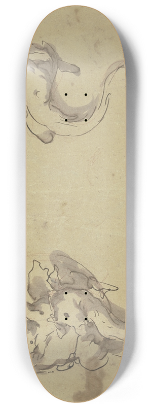 Gaspare Diziani - Zwei Putten mit Fischschwnzen 8.25 inch art skate deck