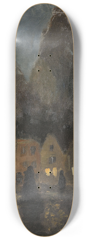 Frits Thaulow - Evening in Dieppe 8.25 inch art skate deck