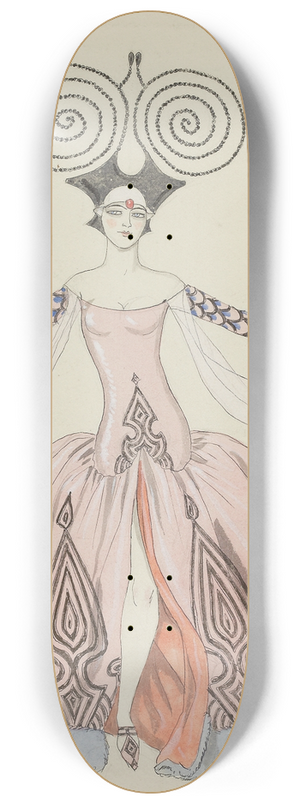 George Barbier - Costume Drawing 8.25 inch art skate deck