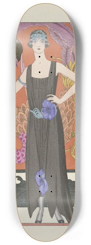 George Barbier - La belle dame sans merci ; Robe du soir, de Worth 8.25 inch art skate deck
