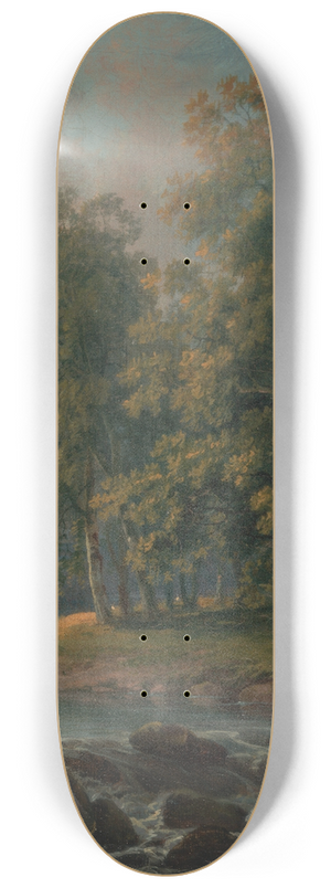 George Barret - Horses and Cattle by a River 8.25 inch art skate deck