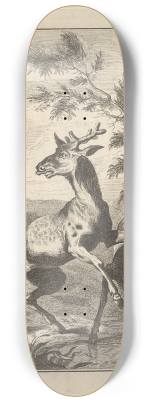 George Bickham the Younger - Two Deer 8.25 inch art skate deck