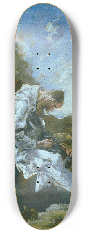 Alessandro Magnasco - Hermit in the Desert 8.25 inch art skate deck