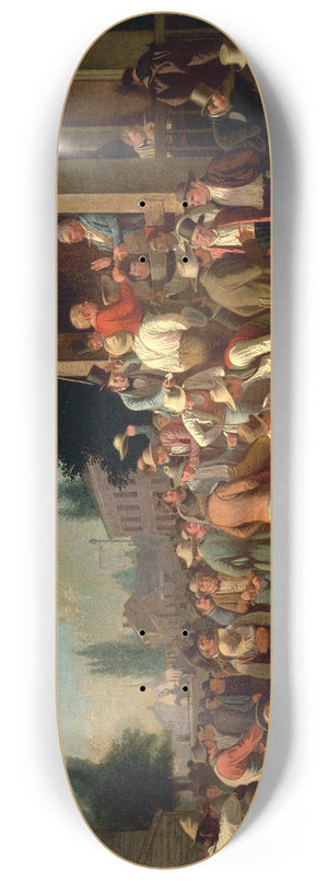 George Caleb Bingham - The County Election 8.25 inch art skate deck