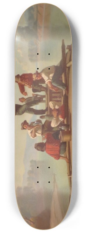 George Caleb Bingham - The Jolly Flatboatman 8.25 inch art skate deck