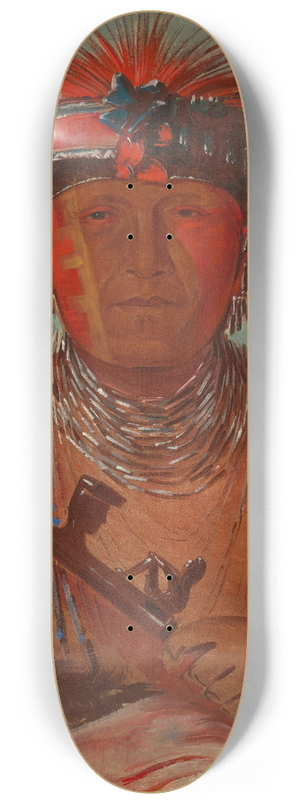 George Catlin - George Catlin, We-Ke-R-Law, He Who Exchanges 8.25 inch art skate deck