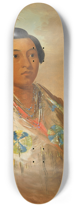 George Catlin - Hee-dohge-ats, a Young Man 8.25 inch art skate deck