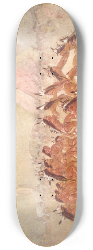 George Catlin - Pipe Dance, Assiniboine 8.25 inch art skate deck