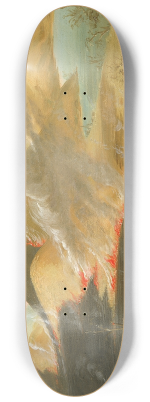 George Catlin - Prairie Bluffs Burning 8.25 inch art skate deck