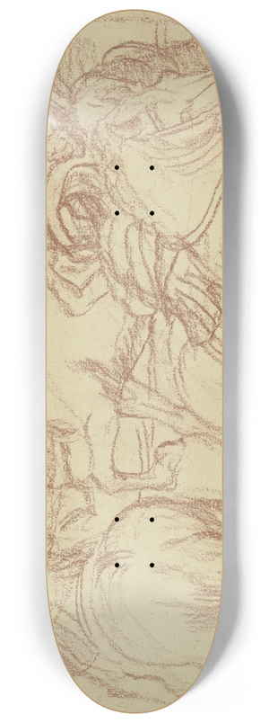 Fritz Boehle - Horses bustling 8.25 inch art skate deck