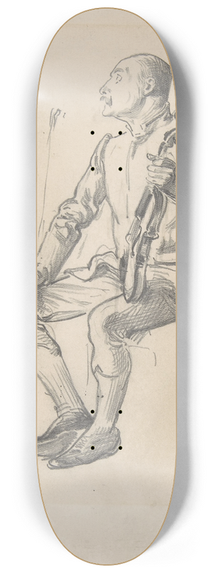 George Du Maurier - Violinist 8.25 inch art skate deck