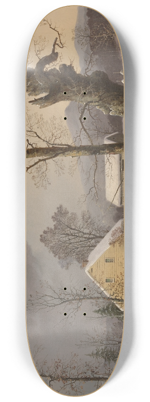 George Henry Durrie - WinterLandscape 8.25 inch art skate deck