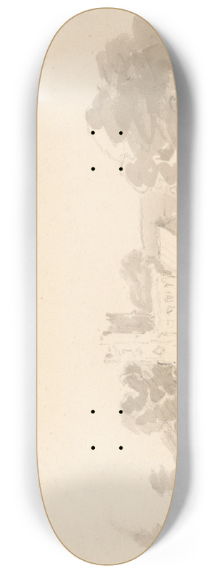George Howland Beaumont - Church in Trees 8.25 inch art skate deck
