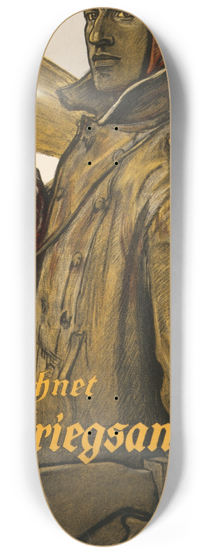 Fritz Erler - Und Ihr, Zeichnet Kriegsanleihe 8.25 inch art skate deck